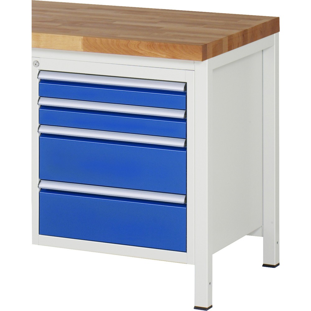 Produktabbildung Nr. 1: Ladekast RAU serie 7000, onderbouwkast, hxbxd 620 x 580 x 650 mm, 4 lades 2 x 90, 2 x 180 mm