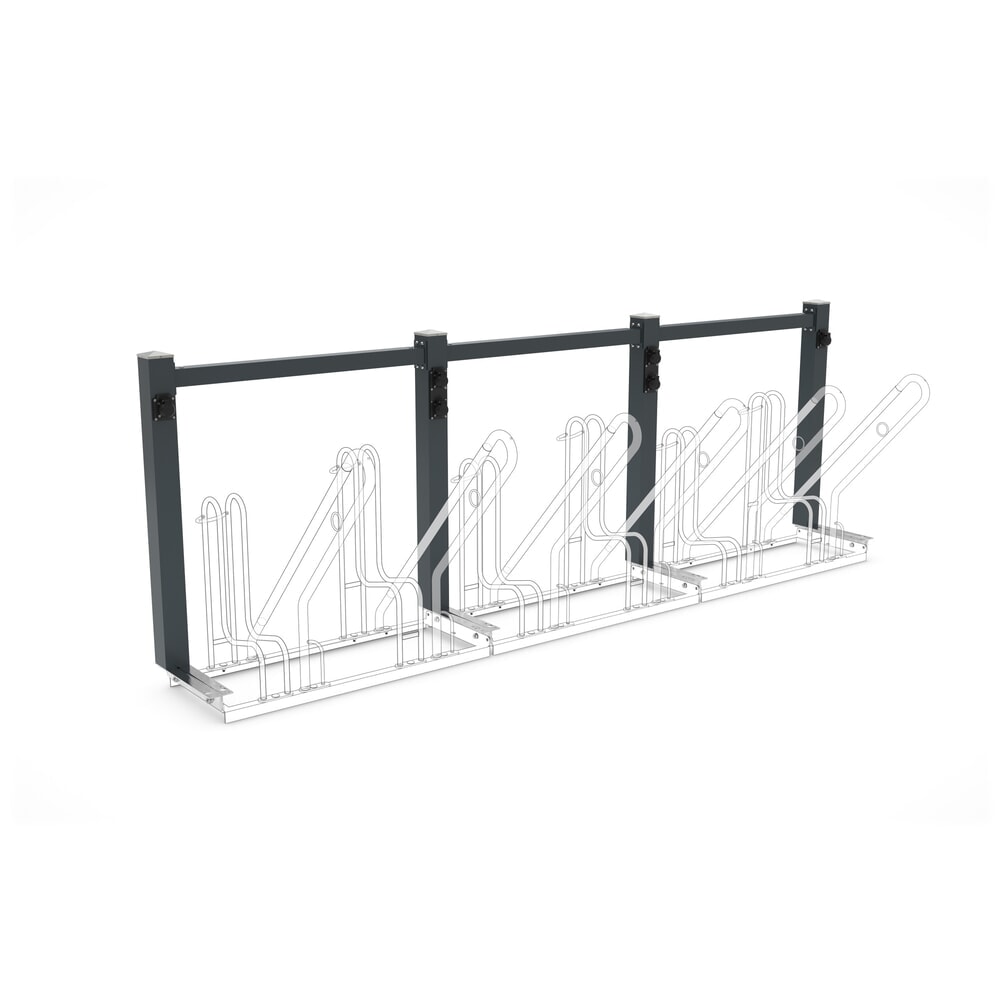Product afbeelding: Laadmodule voor fietsenrek wsm®, 1-zijdige wielinzet, breedte 3.100 mm, 6 plaatsen