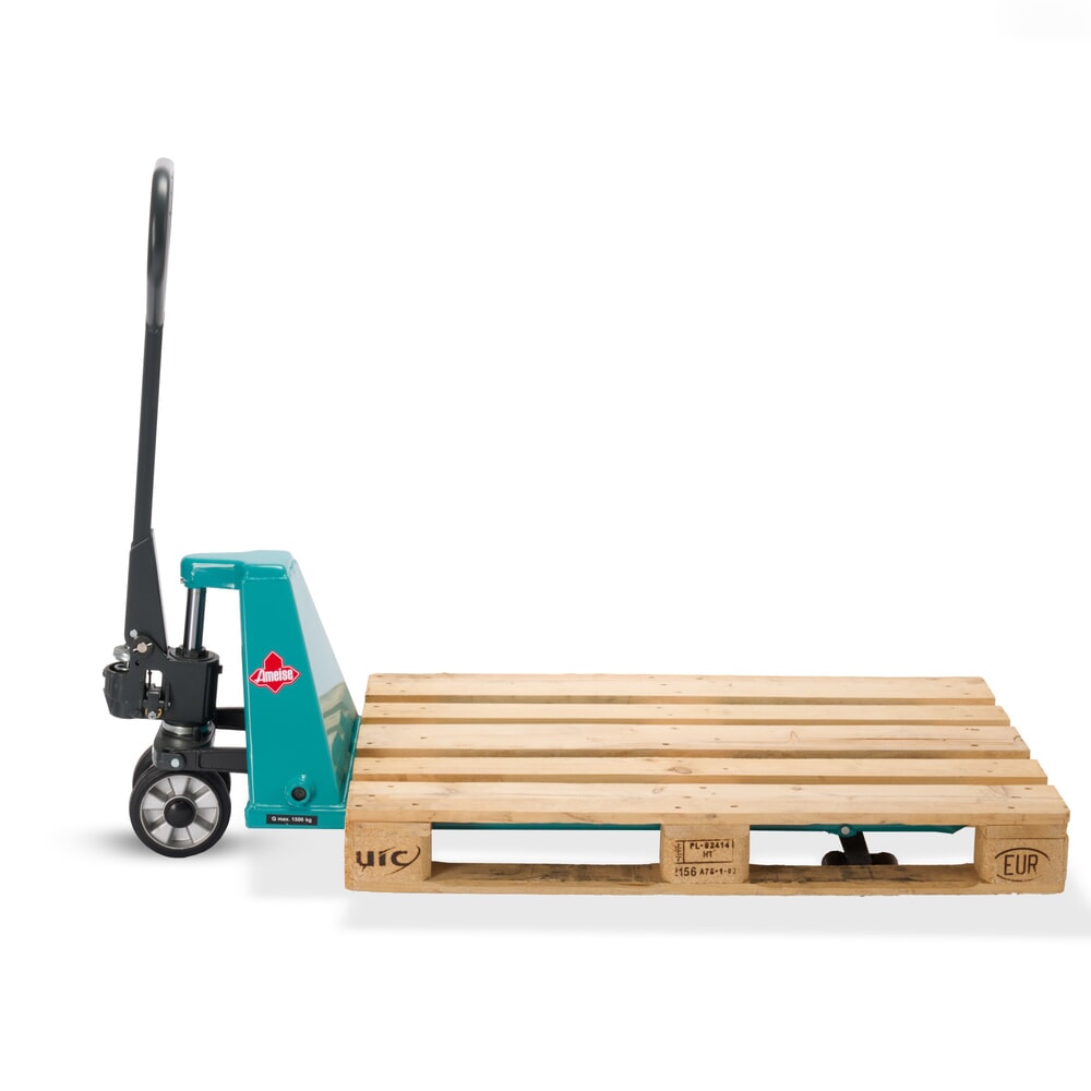 Produktabbildung Nr. 9: Lage handtranspallet Ameise® PTM 1.5 Low, draagvermogen 1.500 kg, vorklengte 1.150 mm, massief rubber / polyurethaan, tandemwielen