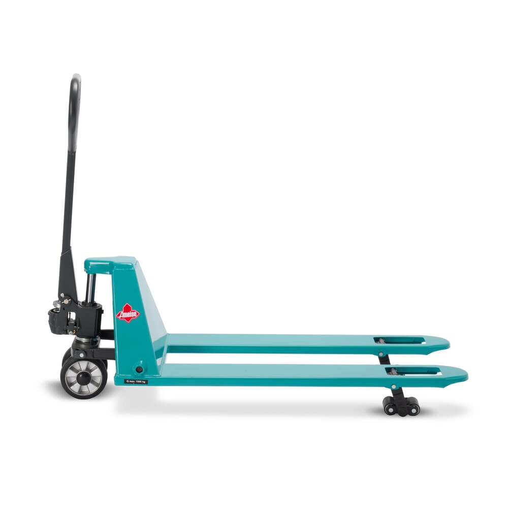 Produktabbildung Nr. 10: Lage handtranspallet Ameise® PTM 1.5 Low, draagvermogen 1.500 kg, vorklengte 1.150 mm, massief rubber / polyurethaan, tandemwielen