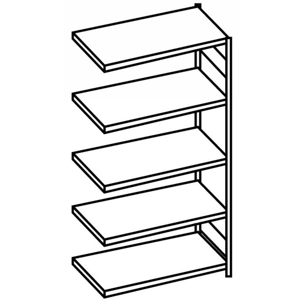 Produktabbildung Nr. 2: ManOrga Legbordrek, AF, grafietgrijs/lichtgrijs, vaklast 139 kg, H x B x D 2.500 x 1.250 x 800 mm