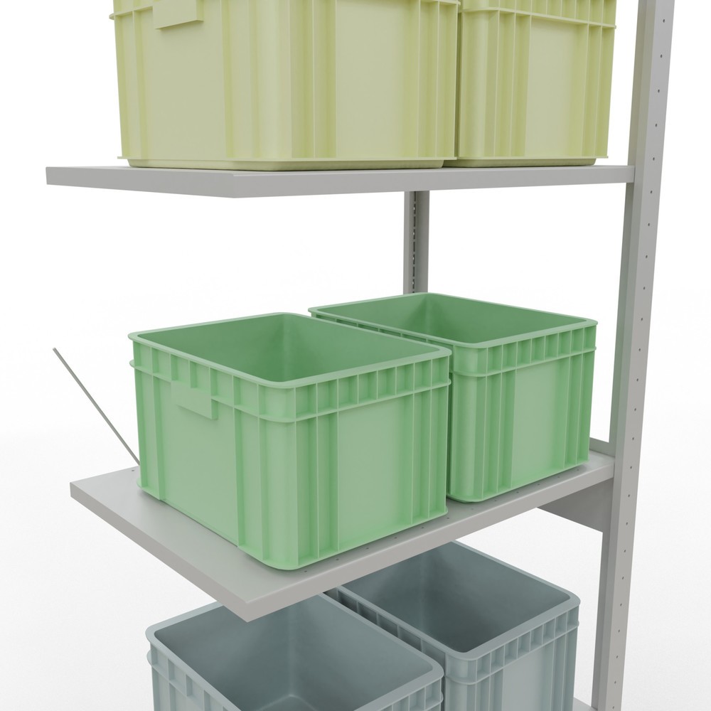 Productafbeelding nr. 4: Legbordrek SCHULTE, AE, VL 150 kg, lichtgrijs, hxbxd 2.500 x 750 x 500 mm