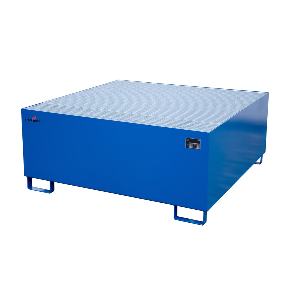Product afbeelding: Lekbak Steinbock® van staal voor 1 x KTC/IBC, blauw