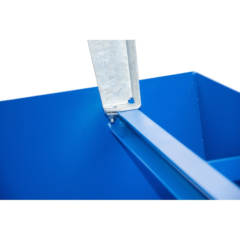 Produktabbildung Nr. 5: Lekbak Steinbock® van staal voor 1 x KTC/IBC, incl. aftapaansluiting, blauw
