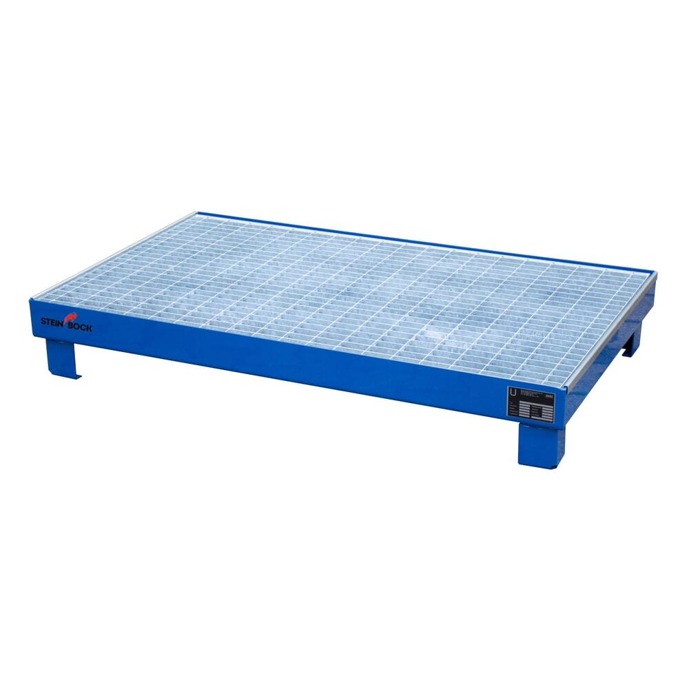 Product afbeelding: Lekbak Steinbock® voor 6x 60 l. vaten, incl. rooster, blauw