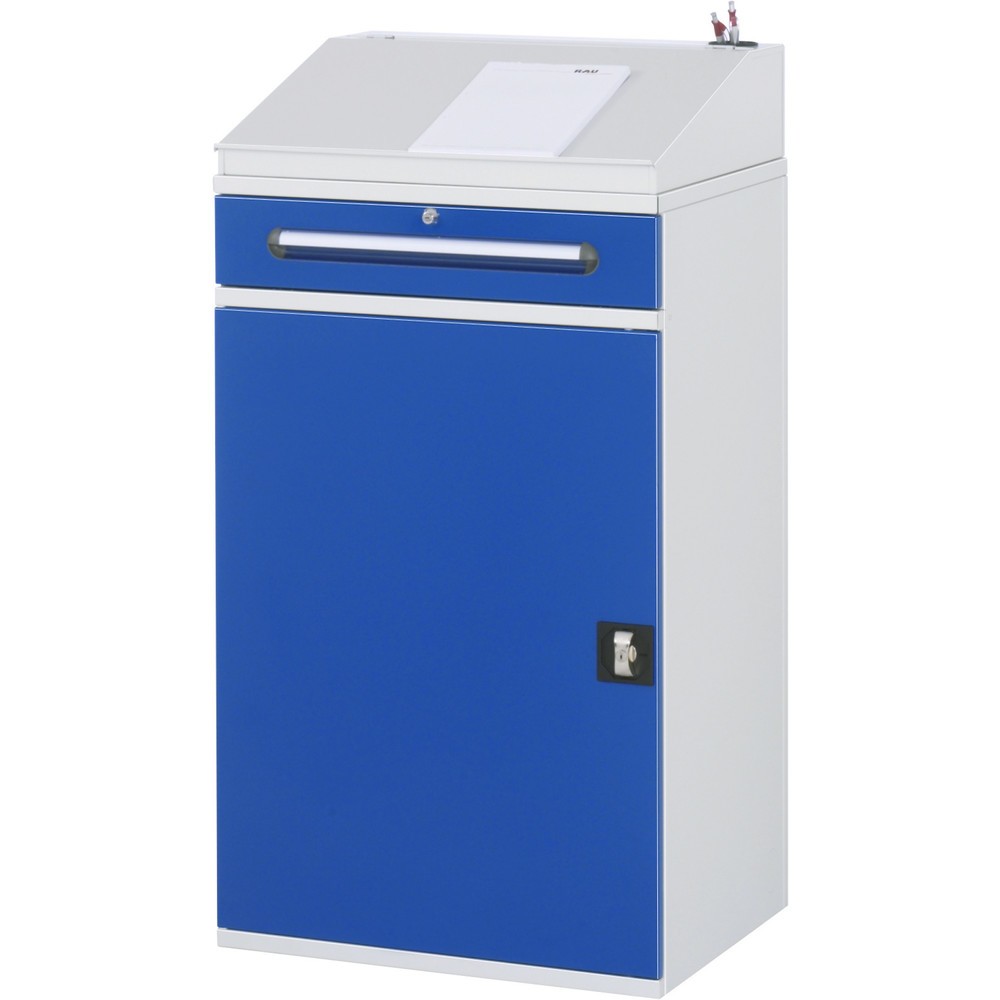 Productafbeelding nr. 2: RAU lessenaar met kast, HxBxD 1.100-1.220 x 650 x 520 mm, lades 1 x 120 mm