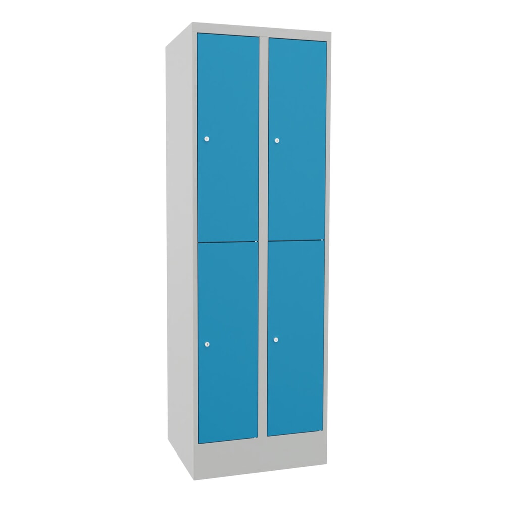 Product afbeelding: Locker PAVOY, 2 x 2 vakken, hxbxd 1.850 x 630 x 500 mm, lichtblauw, lichtgrijs