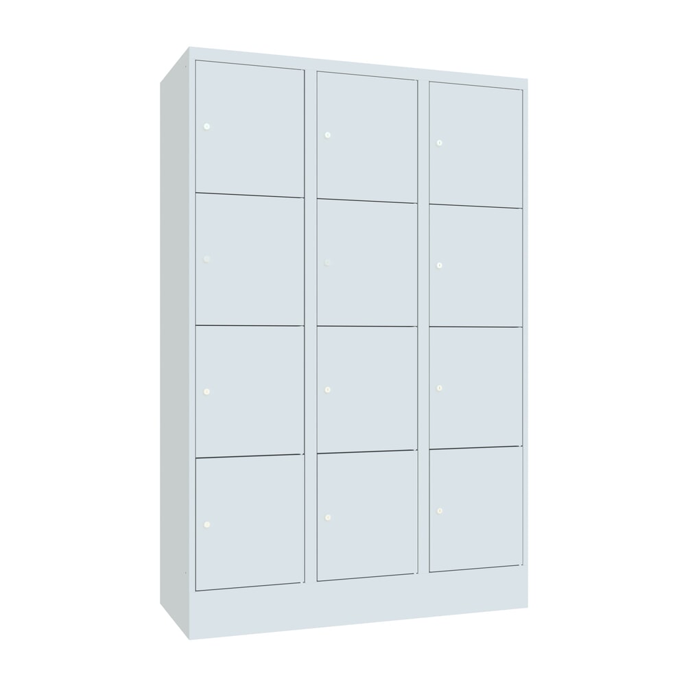 Produktabbildung Nr. 1: Locker PAVOY, 3 x 4 vakken, hxbxd 1.850 x 1.230 x 500 mm, lichtgrijs, lichtgrijs