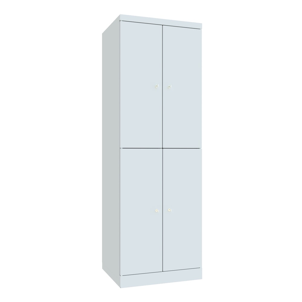 Productafbeelding nr. 1: Locker PAVOY met openslaande deuren, 2 x 2 vakken, hxbxd 1.800 x 600 x 500 mm, lichtgrijs, lichtgrijs