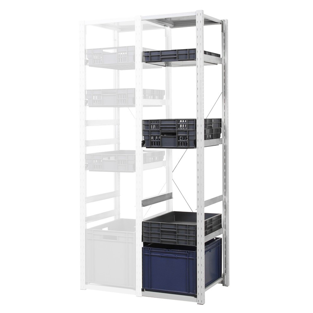 Produktabbildung Nr. 2: ManOrga Bakkenrek voor euroboxen, AF, H x B x D 2.000 x 407 x 600 mm