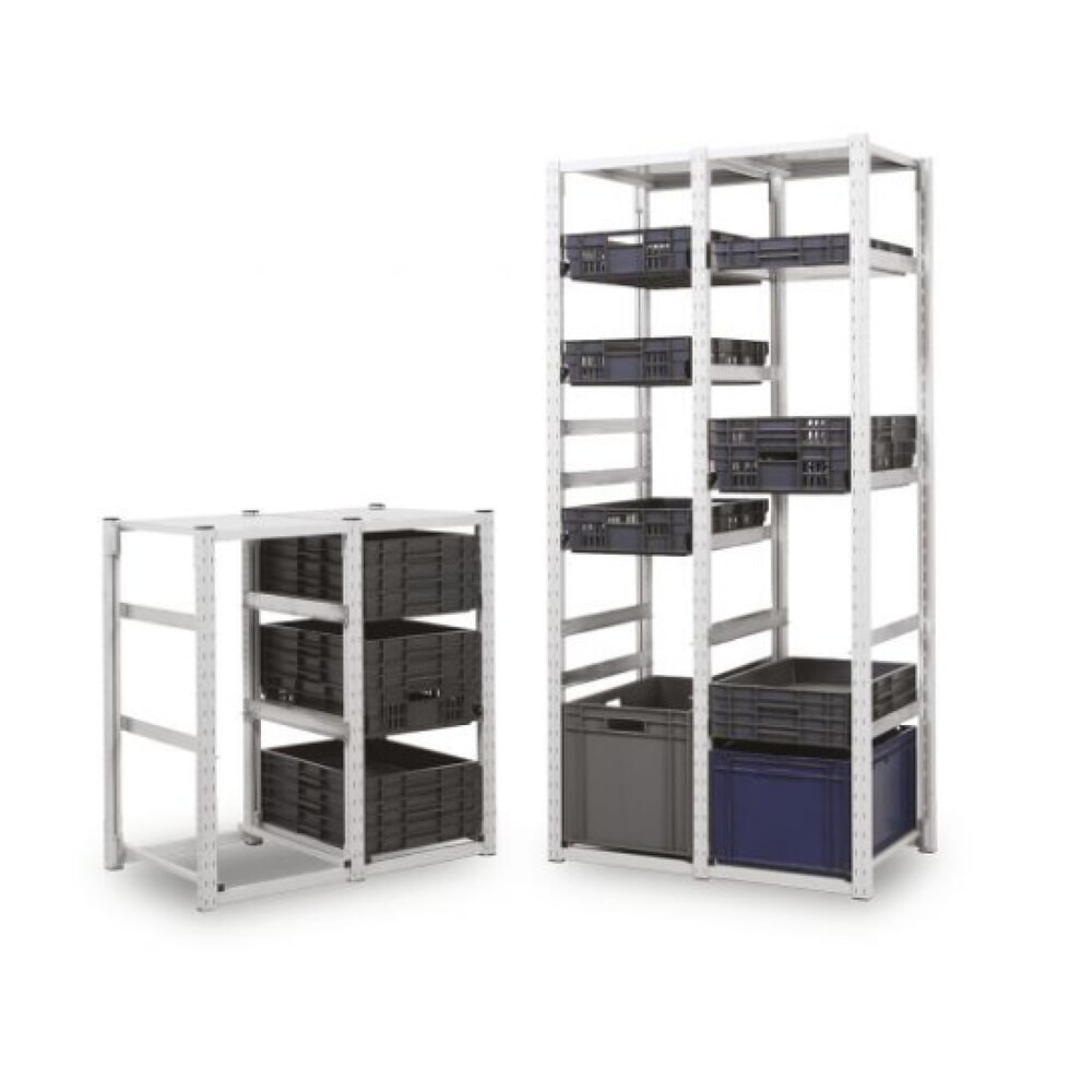 N° de l'image du produit 1 : ManOrga Rayonnage à conteneurs pour boîtes Eurobox, TB, H x l x P 2 000 x 407 x 600 mm