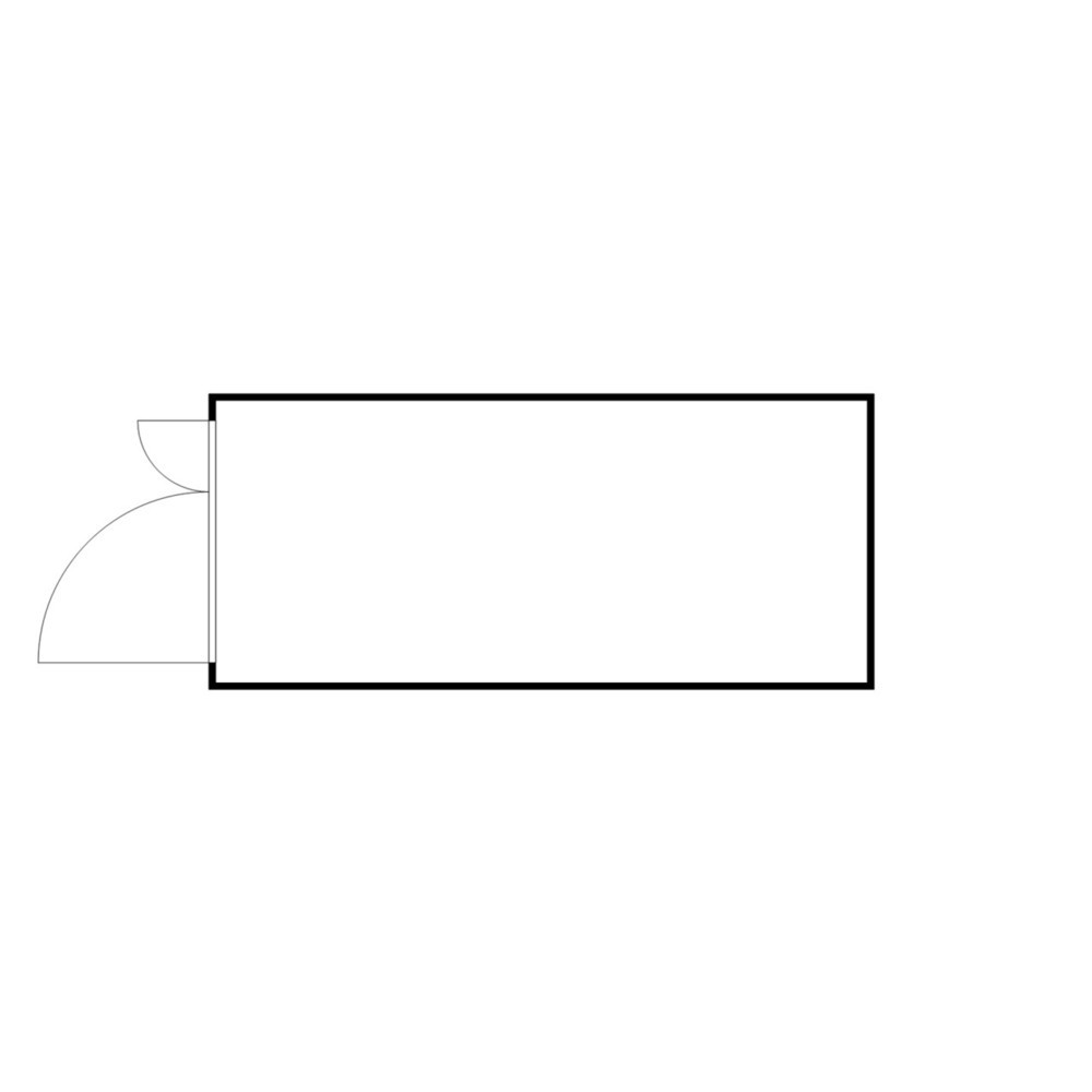 Produktabbildung Nr. 2: Materiaalcontainer FLADAFI® 10 m², verzinkt, gedemonteerd, zonder vloer, buitenafmetingen 5.080x2.170x2.115 mm, dubbele draaideur (asymmetrische verdeling), centraal in de voorzijde