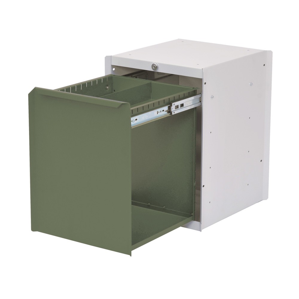 Produktabbildung Nr. 1: Meuble bas à 1 tiroir pour table de système de poste de travail Bedrunka+Hirth, H x l x P 500 x 370 x 400 mm, vert réséda