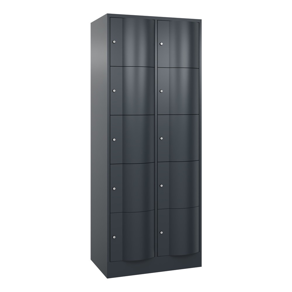 Produktabbildung Nr. 1: Meuble coffre-fort C+P avec portes « anti-vandalisme », 2 x 5 compartiments, H x l x P 1 950 x 770 x 540 mm, gris anthracite, gris anthracite