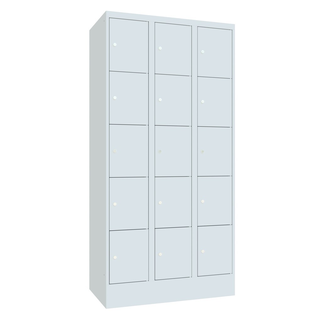 Produktabbildung Nr. 2: Meuble coffre-fort PAVOY, 3 x 5 compartiments, H x l x P 1 850 x 930 x 500 mm, gris clair, gris clair