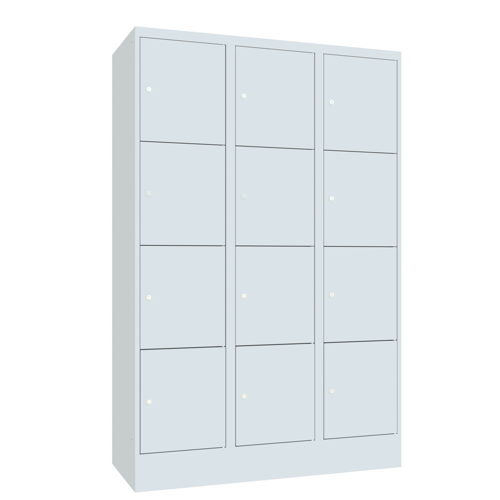 Produktabbildung Nr. 2: Meuble coffre-fort PAVOY, 3 x 4 compartiments, H x l x P 1 850 x 1 230 x 500 mm, gris clair, gris clair