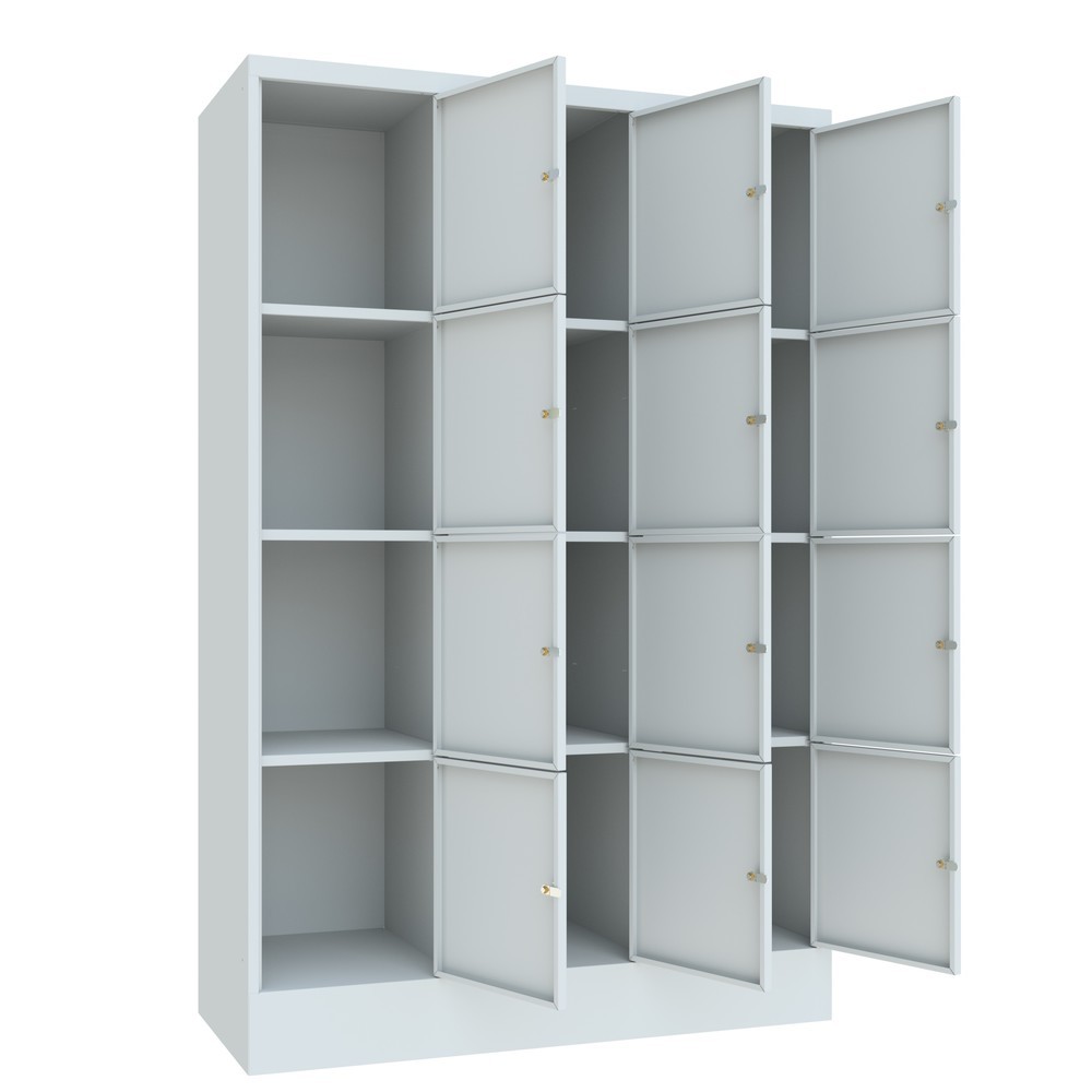 Produktabbildung Nr. 3: Meuble coffre-fort PAVOY, 3 x 4 compartiments, H x l x P 1 850 x 1 230 x 500 mm, gris clair, gris clair