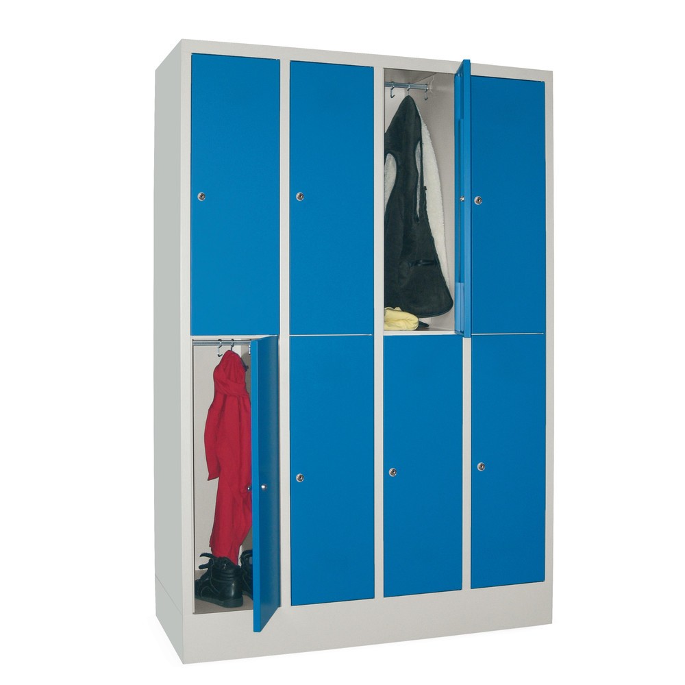 Produktabbildung Nr. 1: Meuble coffre-fort PAVOY, 4 x 3 compartiments, H x l x P 1 850 x 1 230 x 500 mm, gris clair, gris clair