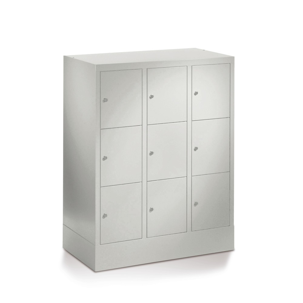 Produktabbildung Nr. 1: Meuble coffre-fort PAVOY avec serrure à cylindre, 3 x 3 compartiments, H x l x P 1 187 x 930 x 500 mm, gris clair, gris clair