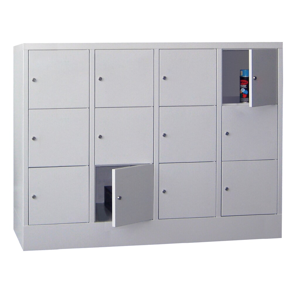 Produktabbildung Nr. 2: Meuble coffre-fort PAVOY avec serrure à cylindre, 4 x 3 compartiments, H x l x P 1 187 x 1 630 x 500 mm, gris clair, gris clair