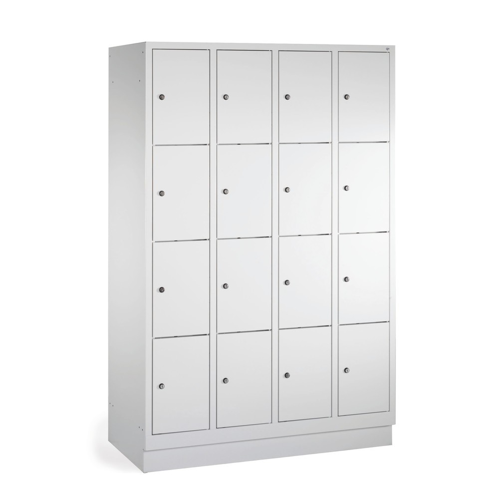 Produktabbildung Nr. 1: Meuble coffre-fort PAVOY avec serrure à cylindre, 4 x 2 compartiments, H x l x P 855 x 1 230 x 500 mm, rouge feu, gris clair