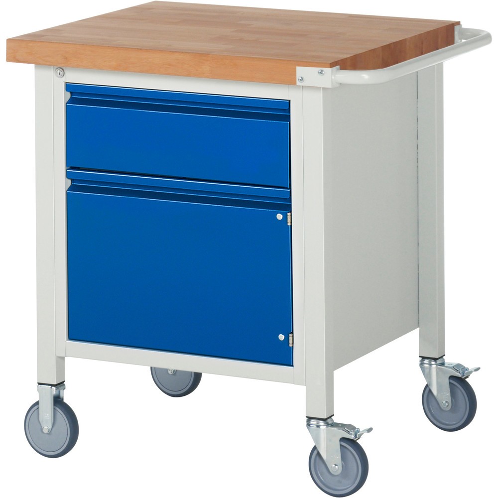 Produktabbildung Nr. 1: Mobiele werkbank RAU serie 8000, 1 kast, 1 draaideur, hxbxd 880 x 750 x 700 mm, 1 lade 1 x 180 mm, draagvermogen lade 100 kg
