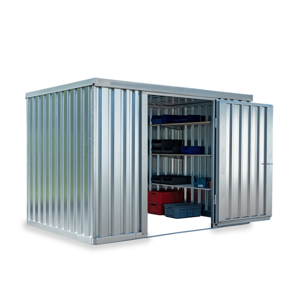 Produktabbildung Nr. 1: Conteneur matériau module unique, HxLxP 2,150 x 3,050 x 2,170 mm, démonté, sans plancher en bois, galvanisé