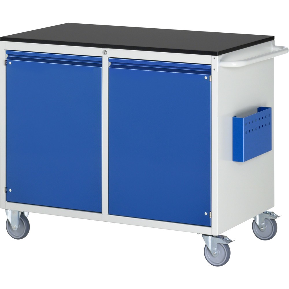 Produktabbildung Nr. 1: Montagewagen RAU serie 7000, hxbxd 970 x 1.145 x 650 mm, 2 draaideuren, melamine werkblad, geïntegreerde greeplijst