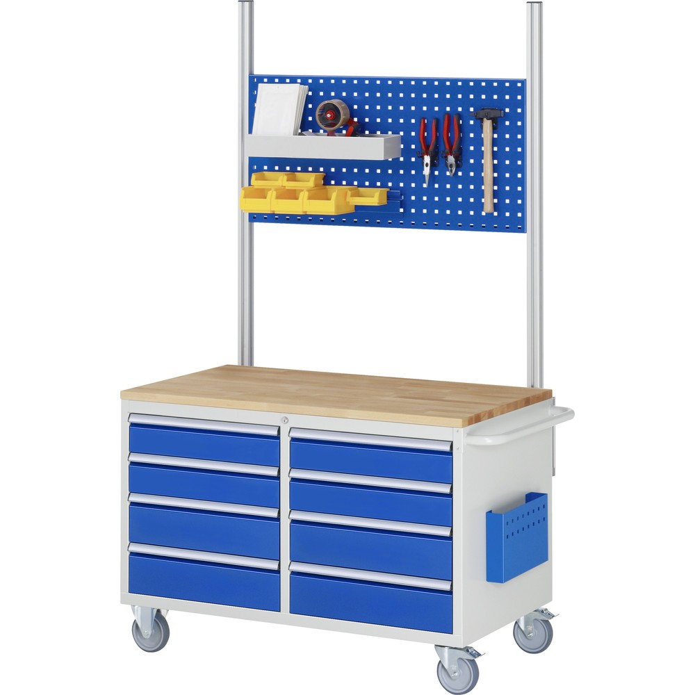 Produktabbildung Nr. 5: Montagewagen RAU serie 7000, hxbxd 795 x 1.145 x 650 mm, 1 draaideur, 3 volledig uittrekbare lades, metalen werkblad