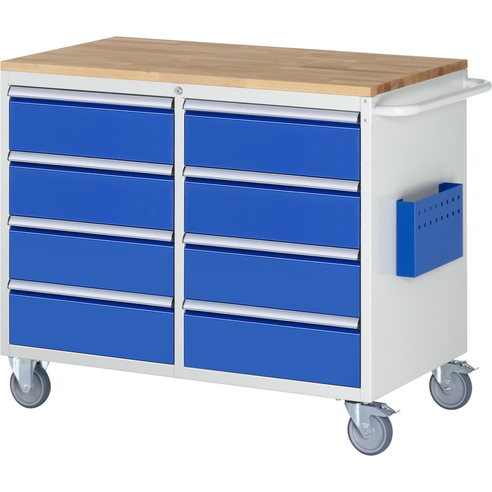 Product afbeelding: Montagewagen RAU serie 7000, hxbxd 975 x 1.145 x 650 mm, 8 lades 8 x 180 mm, beuken werkblad, draagvermogen lade 100 kg