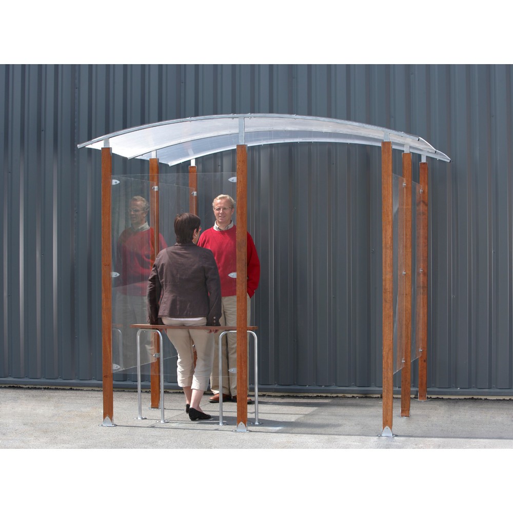 Illustration du produit: MOTTEZ Abri fumeurs 4 m², à fixer contre un mur