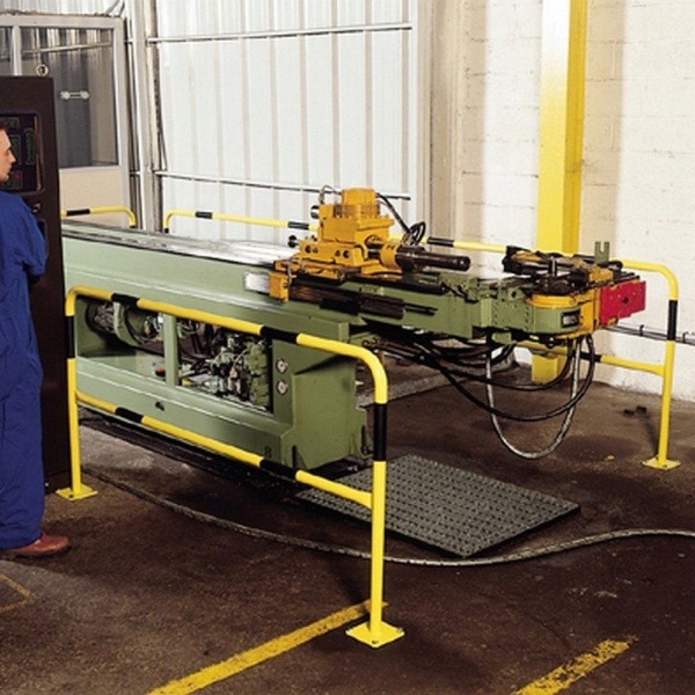 Produktabbildung Nr. 2: MOTTEZ Barrière de protection sur platine, longueur 1 000 mm, hauteur 1 000 mm, jaune-noir