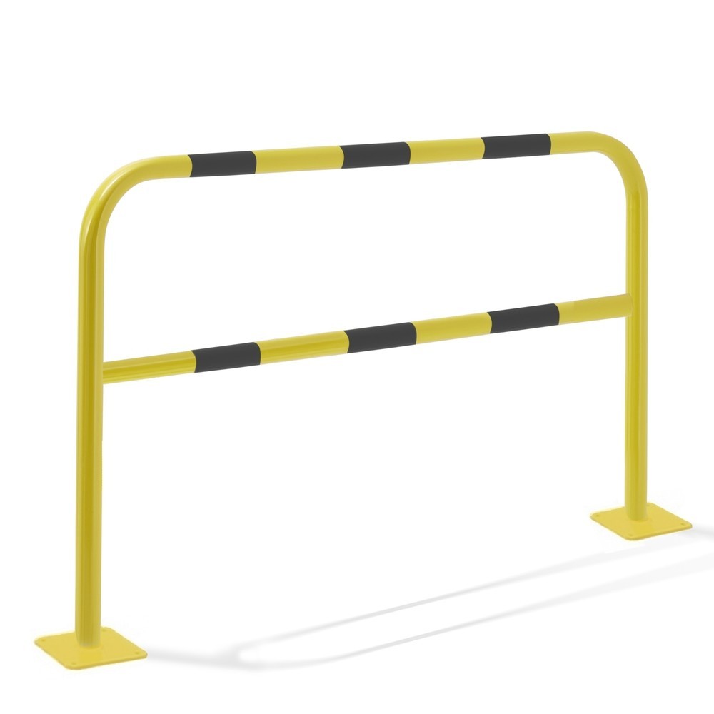 N° de l'image du produit 1 : MOTTEZ Barrière de protection sur platine, longueur 2 000 mm, hauteur 1 000 mm, jaune-noir