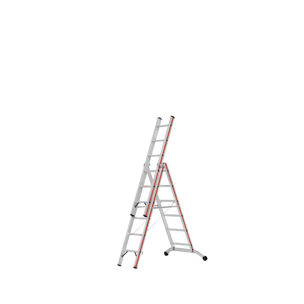 Produktabbildung Nr. 1: Multifunctionele trapladder HYMER, 3-delig, totale lengte 4,07 m