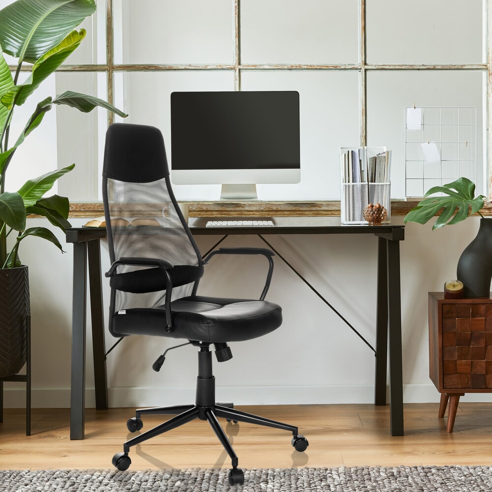 N° de l'image du produit 4 : Fauteuil de direction MyBuero MARCOZ, mécanisme de bascule, capacité de charge 120 kg, noir