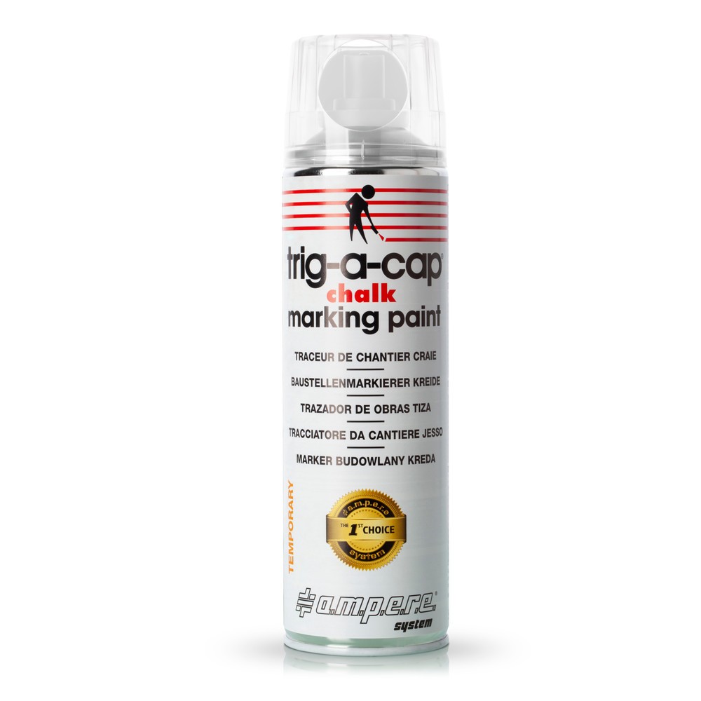 Product afbeelding: A.M.P.E.R.E. Krijtspray trig-a-cap® chalk, 500 ml, 12 stuks/VE, wit