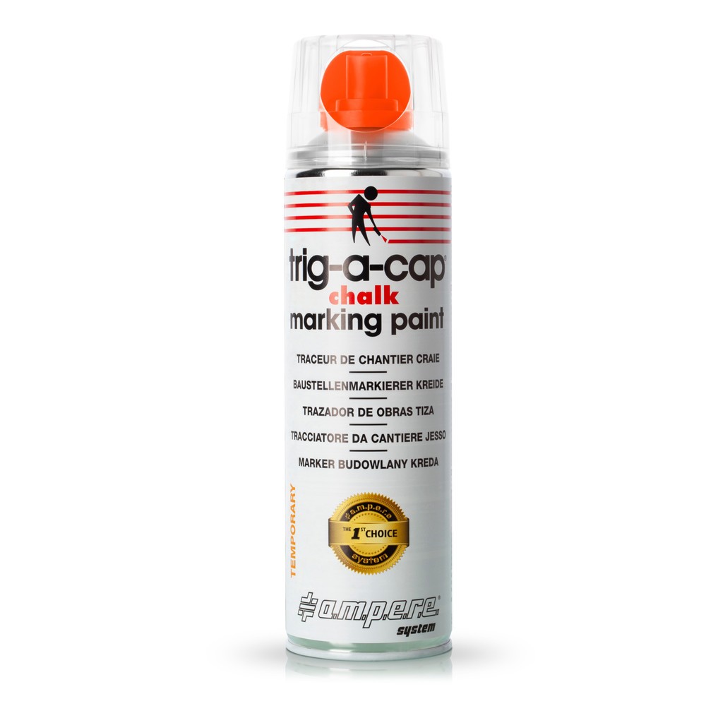 Product afbeelding: A.M.P.E.R.E. Krijtspray trig-a-cap® chalk, 500 ml, 12 stuks/VE, oranje