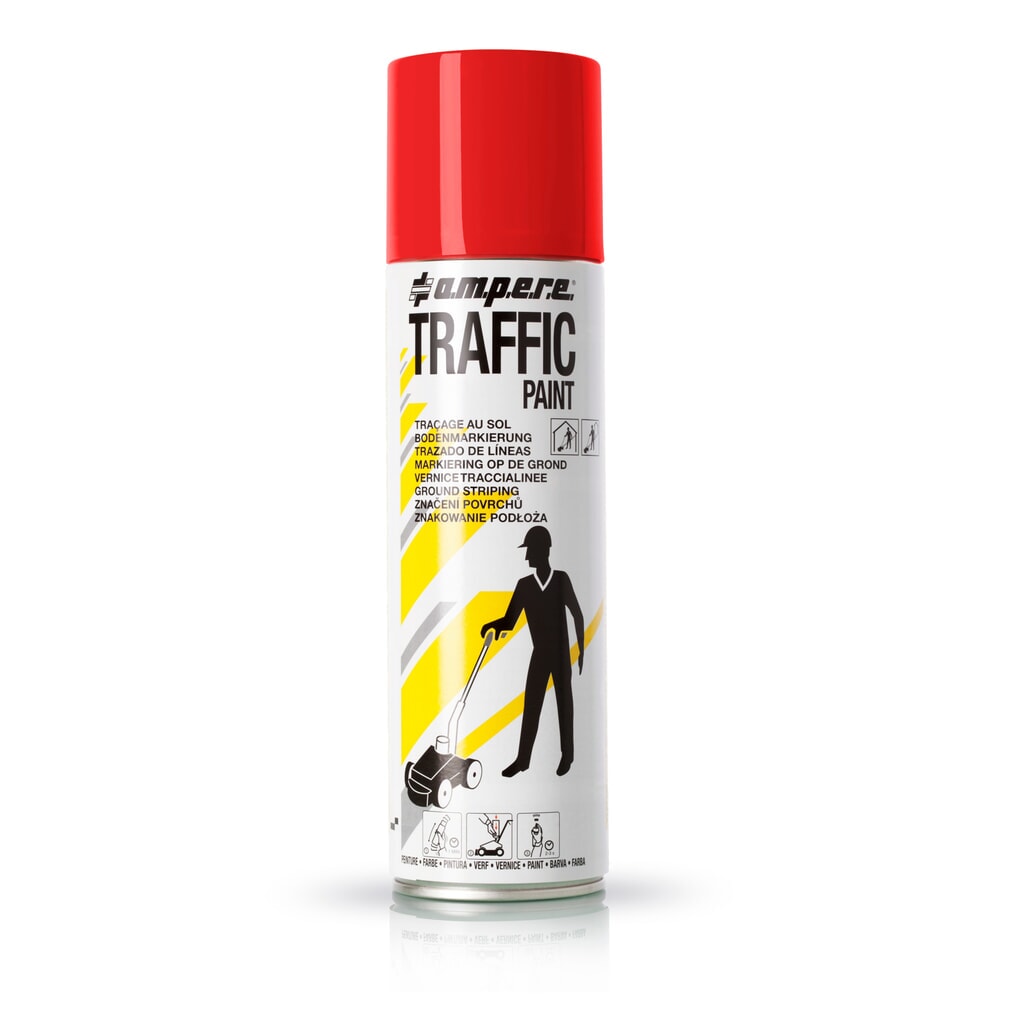 A.M.P.E.R.E. Markeringsverf TRAFFIC 0,5 l, rood Product afbeelding: A.M.P.E.R.E. Markeringsverf TRAFFIC 0,5 l, rood