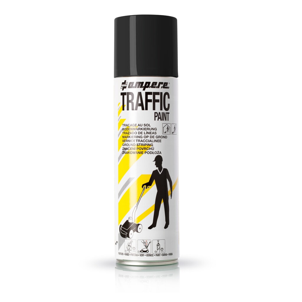 A.M.P.E.R.E. Markeringsverf TRAFFIC 0,5 l, zwart Product afbeelding: A.M.P.E.R.E. Markeringsverf TRAFFIC 0,5 l, zwart