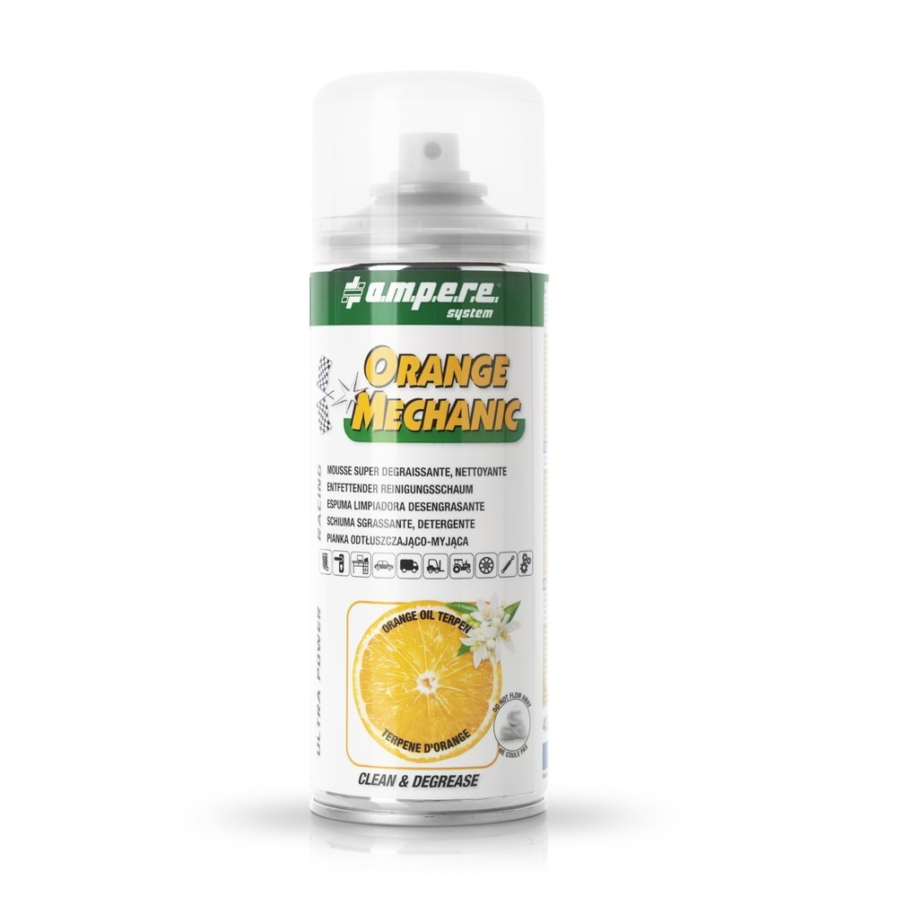 Product afbeelding: A.M.P.E.R.E. Reinigingsschuim Orange Mechanic, ontvettend, 400 ml, 12 stuks/VE