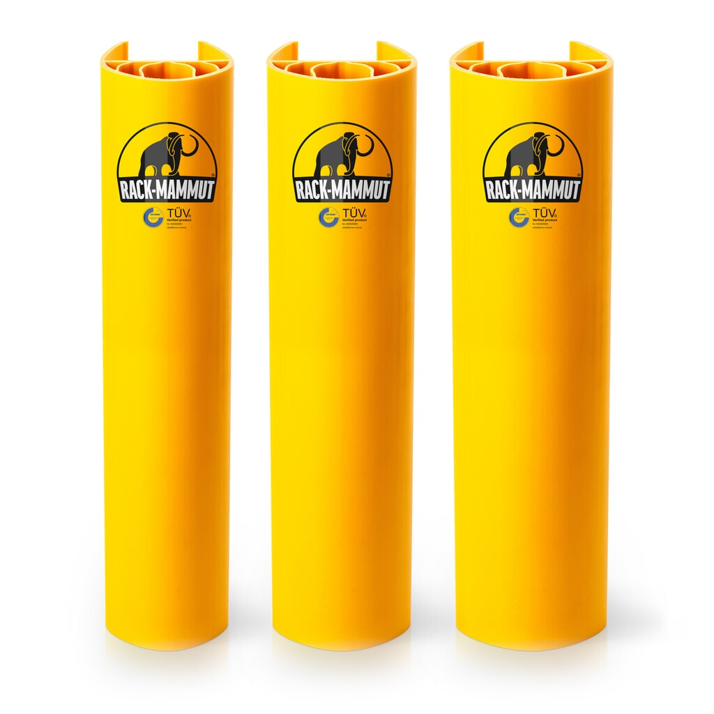 Productafbeelding nr. 3: A.M.P.E.R.E. Aanrijbescherming voor rekken Rack Mammut®, van kunststof, verkeersgeel, model S, binnenafmetingen hxb 600 x 70 - 89 mm
