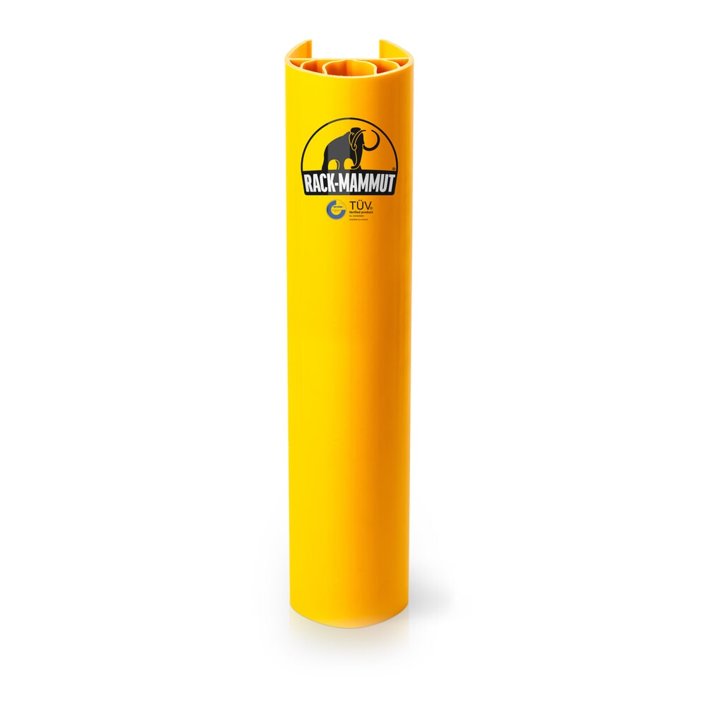 Product afbeelding: A.M.P.E.R.E. Aanrijbescherming voor rekken Rack Mammut®, van kunststof, verkeersgeel, model S, binnenafmetingen hxb 600 x 70 - 89 mm