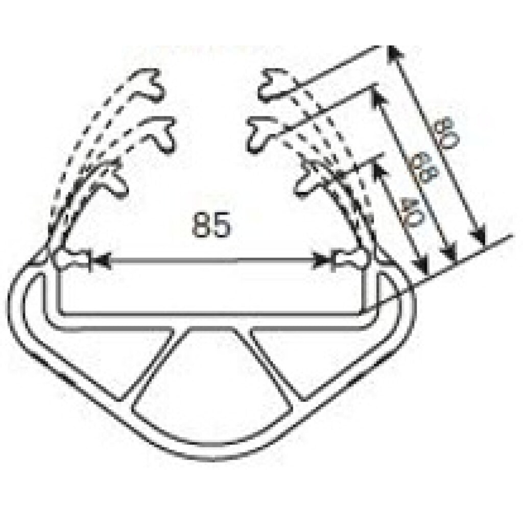 Productafbeelding nr. 4: Aanrijbescherming A-SAFE voor rekken RackGuard van MEMAPLEX®, binnenafmetingen hxbxd 600 x 85 x 80 mm