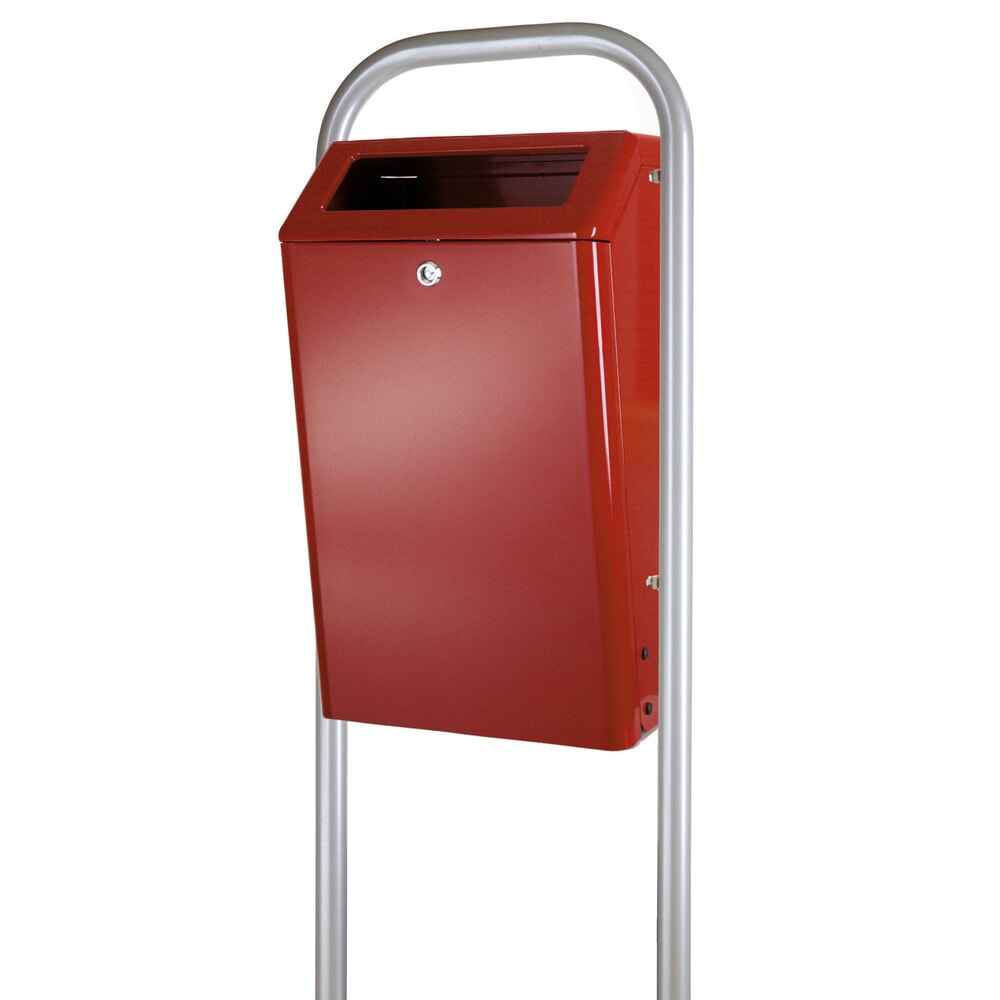 Product afbeelding: Aluminium afvalbak, 50 liter, bordeaux