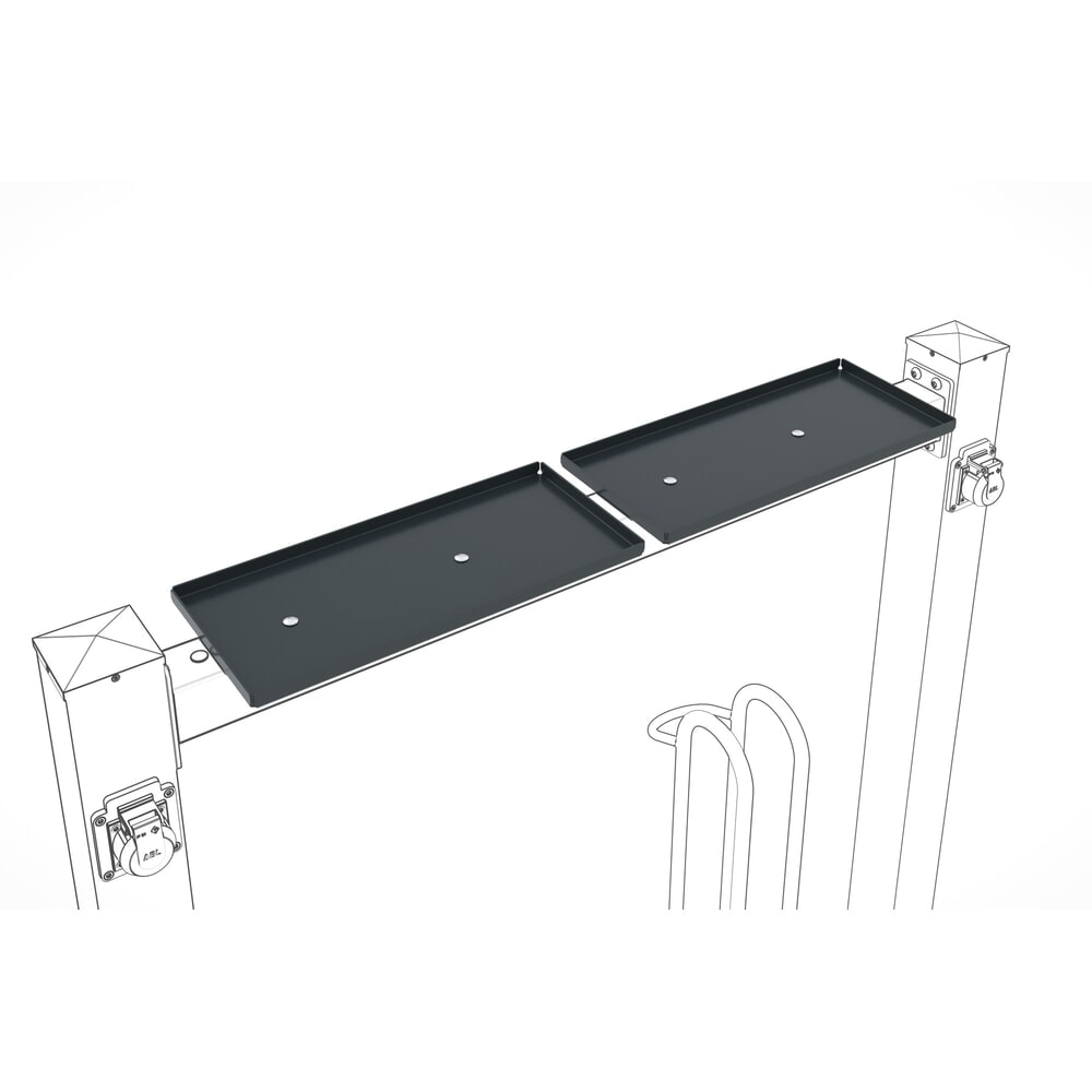 Product afbeelding: Opbergvak voor laadmodule wsm®, voor 1 plaats, antracietgrijs