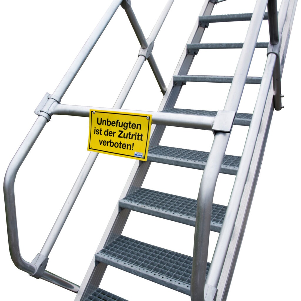 Product afbeelding: Afsluitset met waarschuwingsbord voor ijsvrij steigersysteem KRAUSE® STABILO