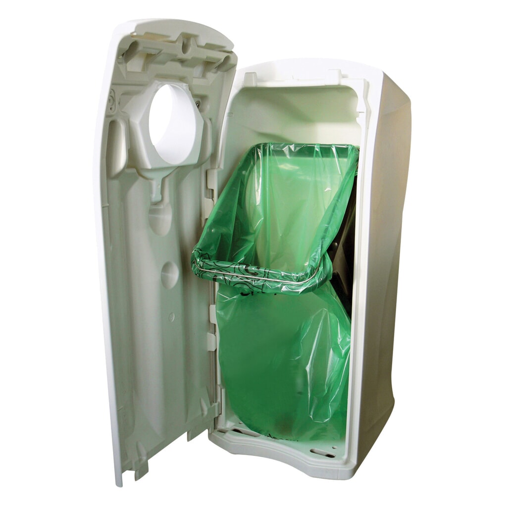 Afvalbak ENVIROBIN Maxi, met propelloropening, 140 liter, grijs, groen Productafbeelding nr. 2: Afvalbak ENVIROBIN Maxi, met propelloropening, 140 liter, grijs, groen