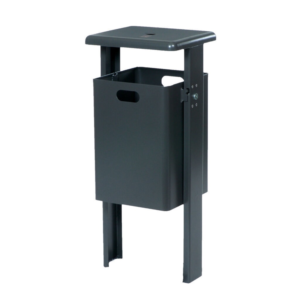 RENNER afvalbak type 7083-70, rechthoekig, 40 liter, om in beton te gieten, met asbak, thermisch verzinkt Product afbeelding: RENNER afvalbak type 7083-70, rechthoekig, 40 liter, om in beton te gieten, met asbak, thermisch verzinkt