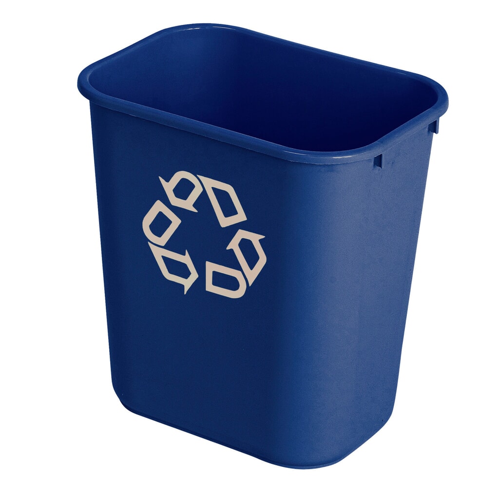Product afbeelding: Afvalbak Rubbermaid®, rechthoekig, 26,6 liter, blauw