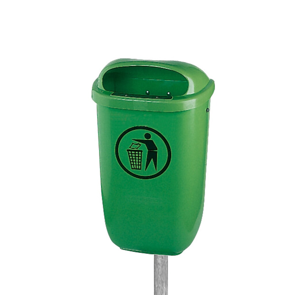 Afvalbak "Saubermännchen", kunststof, 50 liter, groen Product afbeelding: Afvalbak "Saubermännchen", kunststof, 50 liter, groen